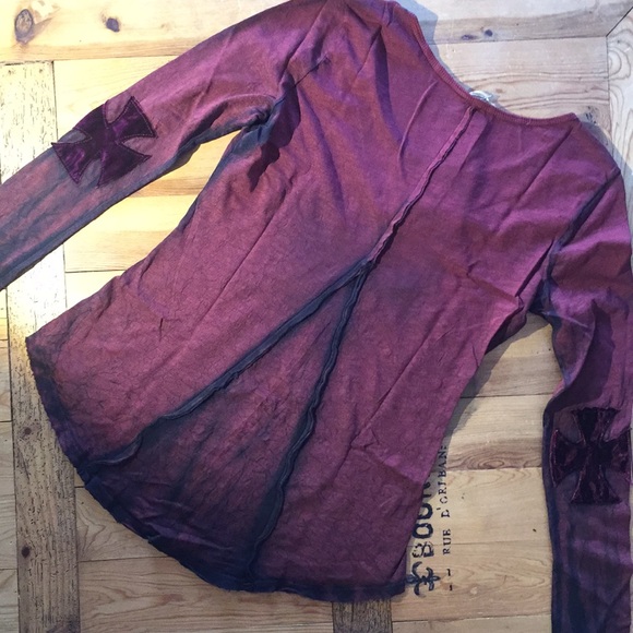 Buckle Velvet Stone maroon cross top NWT // 1 LEFT - Picture 7 of 8
